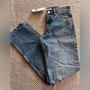 Zara mid rise full length straight jeans